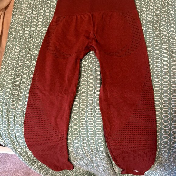 Gymshark Vital Seamless 2.0 Leggings Brick Red Marl - Picture 5 of 5